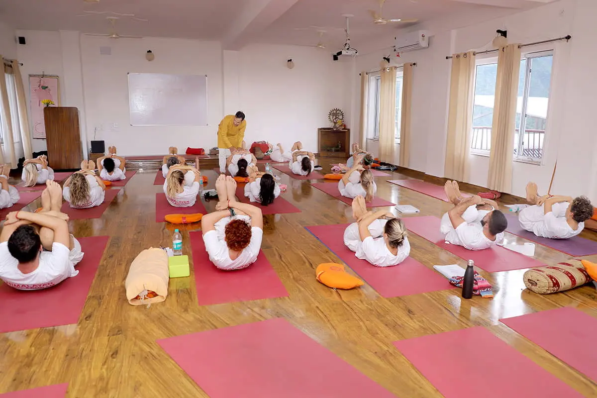 Spacious Yoga Hall at Himalayan Yog Ashram